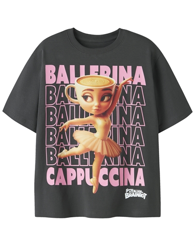 Name It - NKFAida Brainr T-Shirt - Black Oyster